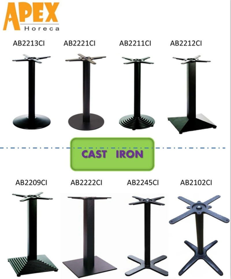 Square Table Base Cast Iron Restaurant Table Base